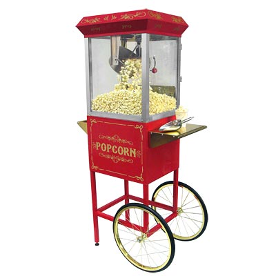  Fashioned Popcorn Maker on Old Fashioned Hot Kettle Popcorn Maker Trolley Cart New