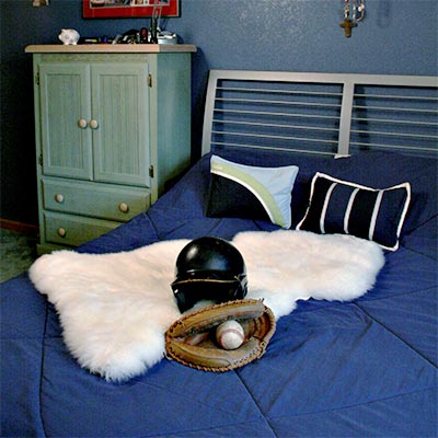 Ivory Australian Lambskin Rug Throw 100% Natural  