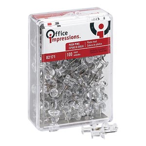 Push Pins 3/8 Clear 500 Count  Thumb Tack  