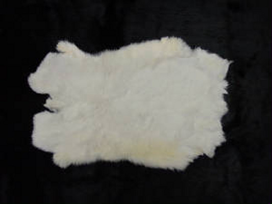 WHITE RABBIT SKIN Fur Pelt Hide Craft Real Genuine  